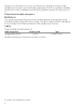 Предварительный просмотр 2 страницы V-ZUG 11019 Operating Instructions Manual