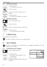 Preview for 22 page of V-ZUG 12013 Operating Instructions Manual