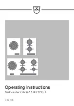 Предварительный просмотр 1 страницы V-ZUG 31063 Series Operating Instructions Manual