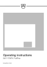V-ZUG 31093 Operating Instructions Manual preview