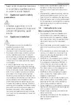 Предварительный просмотр 5 страницы V-ZUG 51102 Operating Instructions Manual