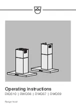 Preview for 1 page of V-ZUG 62019 Operating Instructions Manual