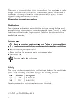 Предварительный просмотр 2 страницы V-ZUG 771 Operating Instructions Manual