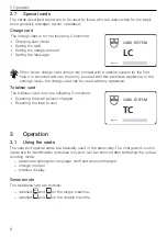 Предварительный просмотр 8 страницы V-ZUG 81 A Operating Instructions Manual