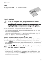 Предварительный просмотр 37 страницы V-ZUG Adora 55 S GS55Sdi Operating Instructions Manual