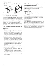 Preview for 6 page of V-ZUG Adora 60 N Operating Instructions Manual