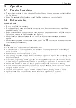 Предварительный просмотр 11 страницы V-ZUG Adora 60 N Operating Instructions Manual
