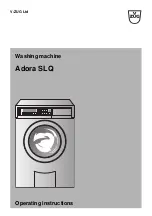 V-ZUG Adora SLQ 267 Operating Instructions Manual preview