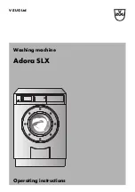 V-ZUG Adora SLX Operating Instructions Manual preview