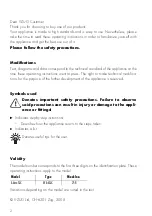 Preview for 2 page of V-ZUG Adora SLX Operating Instructions Manual