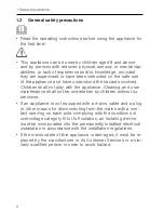 Предварительный просмотр 6 страницы V-ZUG Adora TL WP Operating Instructions Manual