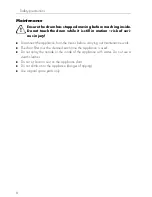 Предварительный просмотр 8 страницы V-ZUG Adora TL Operating Instructions Manual