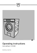 Preview for 1 page of V-ZUG AdoraWash V2000 Operating Instructions Manual