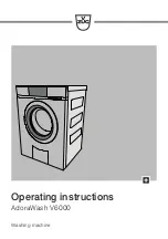 Предварительный просмотр 1 страницы V-ZUG AdoraWash V6000 Operating Instructions Manual