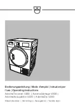 V-ZUG AdorinaDry V200 Operating Instructions Manual preview