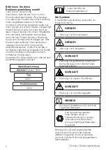 Предварительный просмотр 2 страницы V-ZUG AdorinaDry V200 Operating Instructions Manual