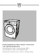 Предварительный просмотр 1 страницы V-ZUG AdorinaLavage V400 Operating Instructions Manual