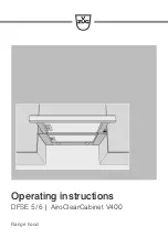 V-ZUG AiroClearCabinet V400 Operating Instructions Manual preview