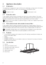 Предварительный просмотр 8 страницы V-ZUG AiroClearCabinet V6000 Operating Instructions Manual