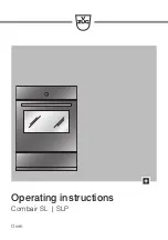 V-ZUG BCSLPZ60 Operating Instructions Manual preview