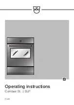 Preview for 1 page of V-ZUG BCSLPZ60 Operating Instructions Manual