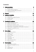 Предварительный просмотр 3 страницы V-ZUG BCXSEP Operating Instructions Manual