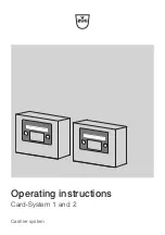 Предварительный просмотр 1 страницы V-ZUG Card-System 1 Operating Instructions Manual