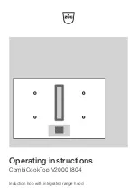 Preview for 1 page of V-ZUG CCT2T-31095 Operating Instructions Manual