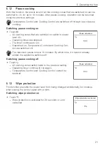 Предварительный просмотр 21 страницы V-ZUG CCT2T-31095 Operating Instructions Manual