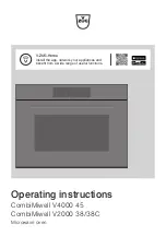 Preview for 1 page of V-ZUG CM2T-24021 Operating Instructions Manual