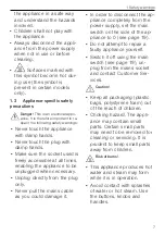 Preview for 7 page of V-ZUG CoffeeCenter V6000 45 Operating Instructions Manual