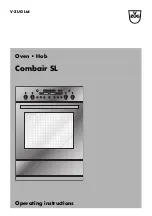 V-ZUG Combair SL Series Operating Instructions Manual preview