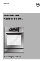 V-ZUG Combair-Steam S Operating Instructions Manual предпросмотр