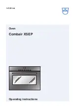 Preview for 1 page of V-ZUG Combair XSEP Operating Instructions Manual