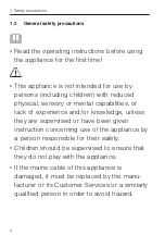 Preview for 6 page of V-ZUG Combair XSEP Operating Instructions Manual