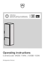 Предварительный просмотр 1 страницы V-ZUG CombiCooler V2000 152NI Operating Instructions Manual