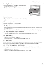 Preview for 27 page of V-ZUG CombiCooler V4000 178KNI Operating Instructions Manual