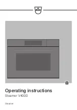 Предварительный просмотр 1 страницы V-ZUG CombiSteamer V4000 45 Operating Instructions Manual