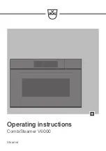 V-ZUG CombiSteamer V6000 Series Operating Instructions Manual preview