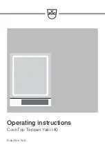 Preview for 1 page of V-ZUG CookTop Teppan Yaki I40 Operating Instructions Manual