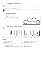 Предварительный просмотр 8 страницы V-ZUG CookTop V4000 I904 Operating Instructions Manual