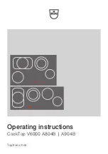 V-ZUG CookTop V6000 A904B Operating Instructions Manual preview