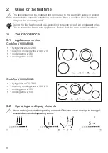 Предварительный просмотр 8 страницы V-ZUG CookTop V6000 A904B Operating Instructions Manual