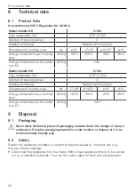 Preview for 20 page of V-ZUG CookTop V6000 A904B Operating Instructions Manual