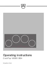 Preview for 1 page of V-ZUG CookTop V6000 I904 Operating Instructions Manual
