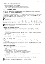 Preview for 15 page of V-ZUG CookTop V6000 I905 Operating Instructions Manual