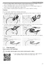 Preview for 21 page of V-ZUG CookTop V6000 I905 Operating Instructions Manual