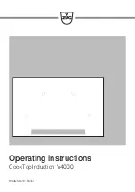 Preview for 1 page of V-ZUG CookTopInduction V4000 Operating Instructions Manual