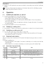 Preview for 11 page of V-ZUG CookTopInduction V6000 Operating Instructions Manual