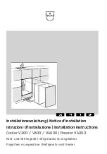 V-ZUG Cooler V200 Installation Instructions Manual предпросмотр